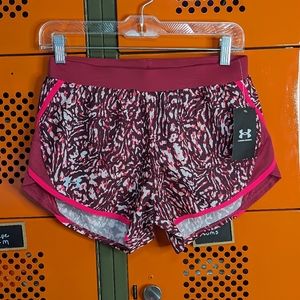 NWT Under Armour Women's Fly By 2.0 Loose Fit Printed Shorts Size X-Smal